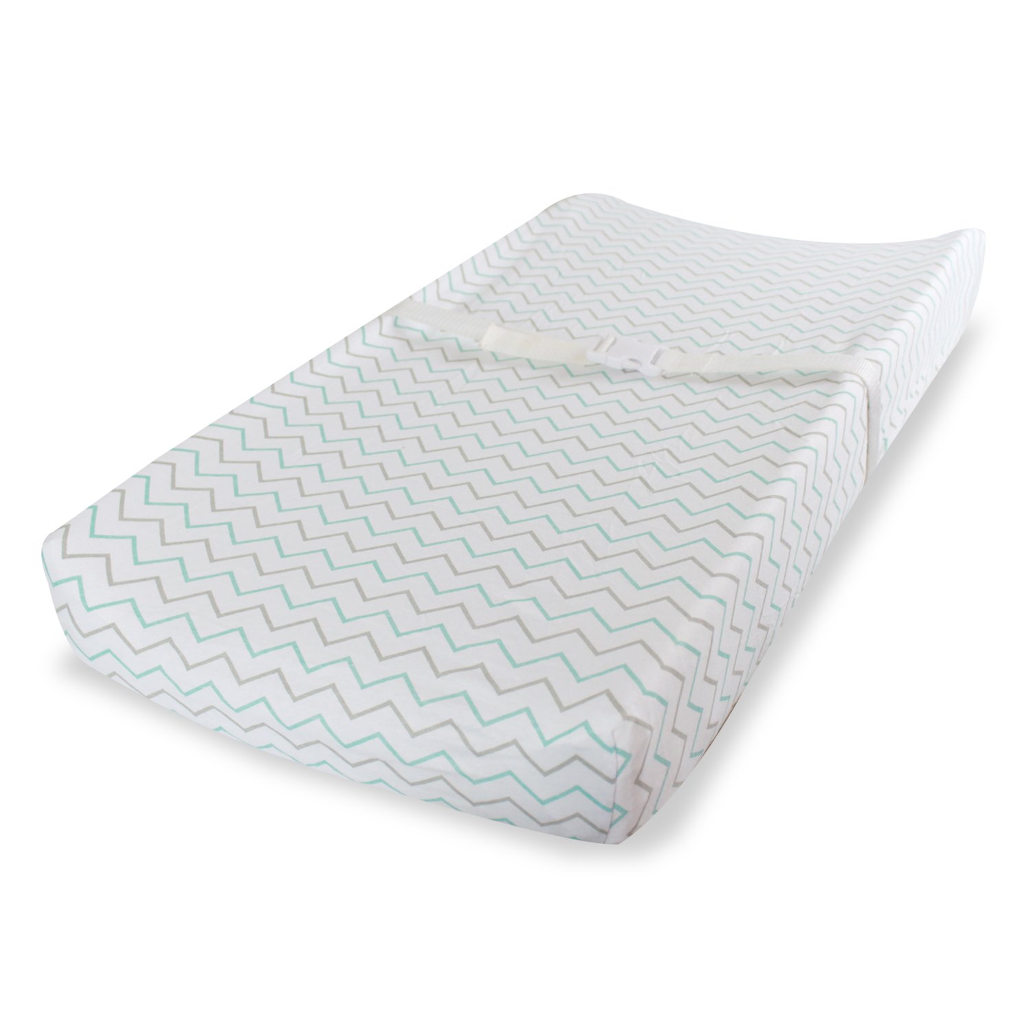 Ziggy Baby Jersey Cotton – pokrowiec na przewijak w kolorze niebieskim i szarym, by Ziggy Baby