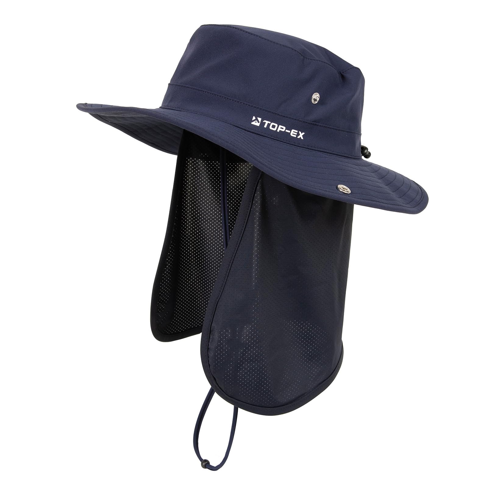 TOP-EX UVCoolix™ Chapeau de soleil rafraîchissant avec rabat amovible – Unisexe UPF 50 à large bord pour la randonnée, la pêche et la grosse tête – Rafraîchit pendant 2 heures