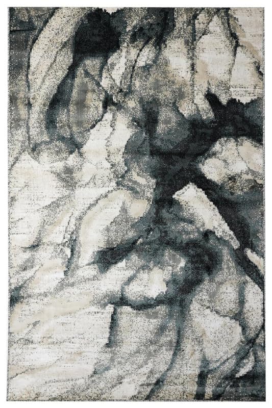 Image of Super Soft Art Collection Abstract Modern Classical Design Carpets Highest Density Silk Carpets for Home Living Room Bedroom /Hall (3x5 Feet (90x150 cm) Multi Vintage1 M)