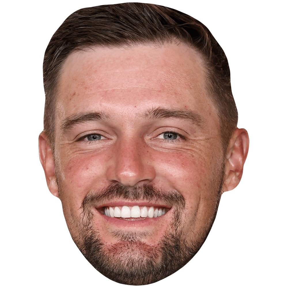 Bryson Dechambeau (Smile) Celebrity Mask, Flat Card Face, Fancy Dress Mask