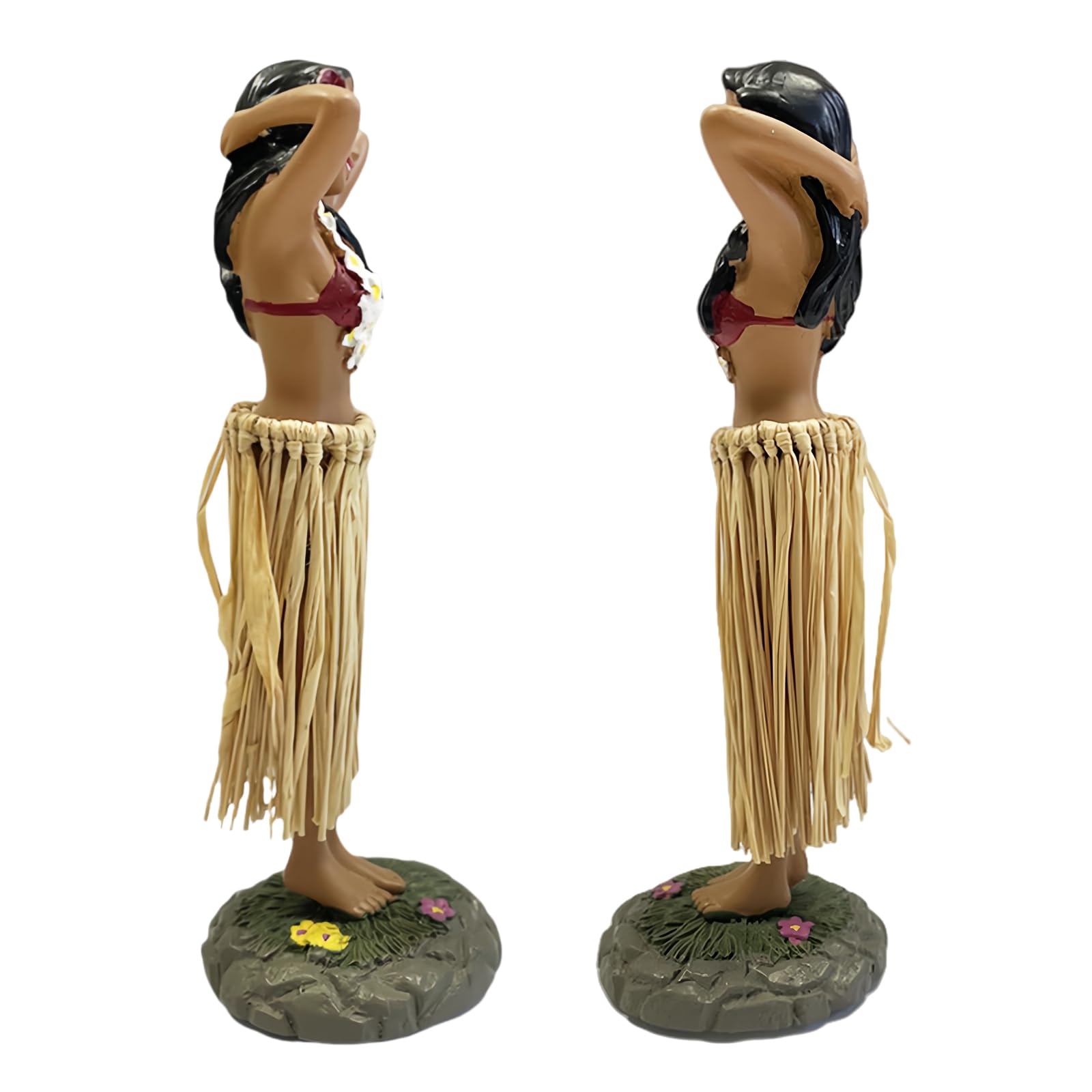 Hawaii Dashboard Hula Doll, Figurina Realistica in Poliresina Premium per Cruscotto Dell'auto, Hawaii Hula Girl Posing, Bambola per Tavolo di Casa/Ufficio, Bar Sulla