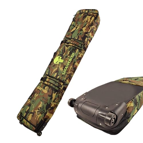 TentHome Padded Snowboard Bag with Wheels - Travel Bag for Skis, Single Snowboard and Snowboard Boots - 166CM