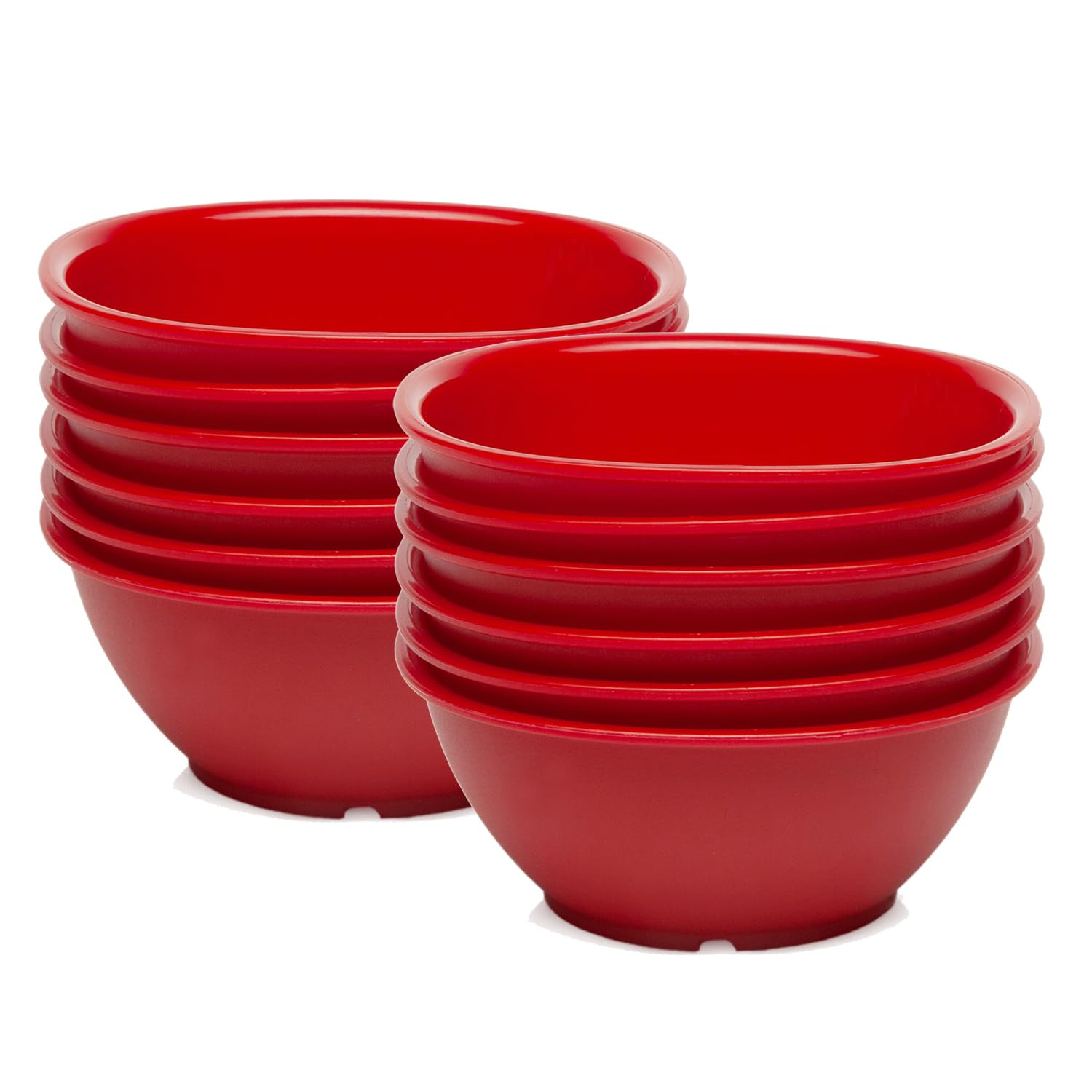 Gluman 12 Pieces Round Bowls/Katories | Shiny & Glossy Finish | 100% Food Grade & BPA Free | Dishwasher Safe | Freezer Safe | Microwave Safe | Recyclable (Red) (B0CC51QS9Z) Amazon Price History, Amazon Price Tracker
