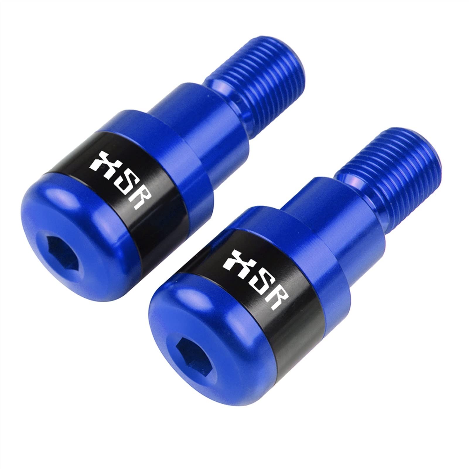 Embout de guidon moto anti vibration Yamaha XSR bleu