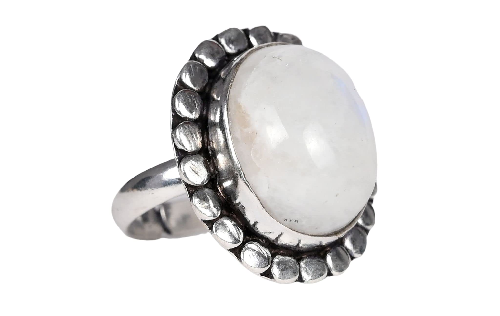 MAUTIK SADIWALA Natural Rainbow Moonstone Ring In Sterling Silver AAA Quality Unisex Adjustable Ring In Sterling Silver (Rainbow Moonstone Ring) (B0C17W26RR) Amazon Price History, Amazon Price Tracker