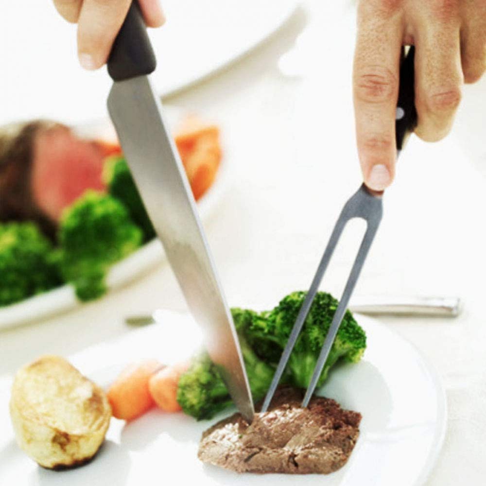 Tenedor de Barbacoa Profesional, Tenedor, Acero Inoxidable, diseñado para agarrar con firmeza Carne y Aves, Conveniente y Conveniente, 2 Piezas