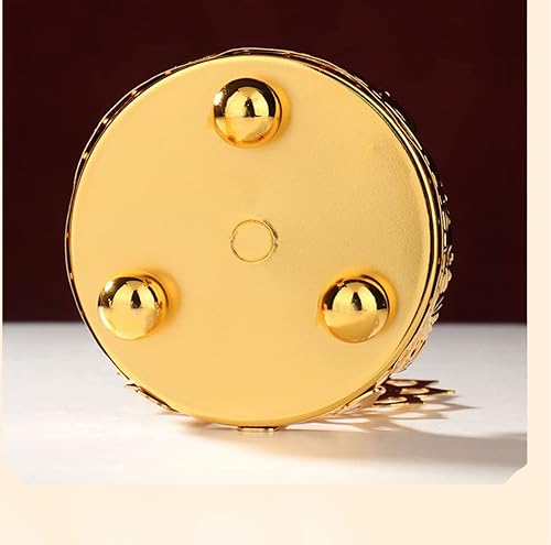 Miniatura 6 de Lámpara de mantequilla Ghee Portavelas de taza dorada Lámpara de aceite de latón tibetano Suministros de altar budista Hueco de metal tallado luz