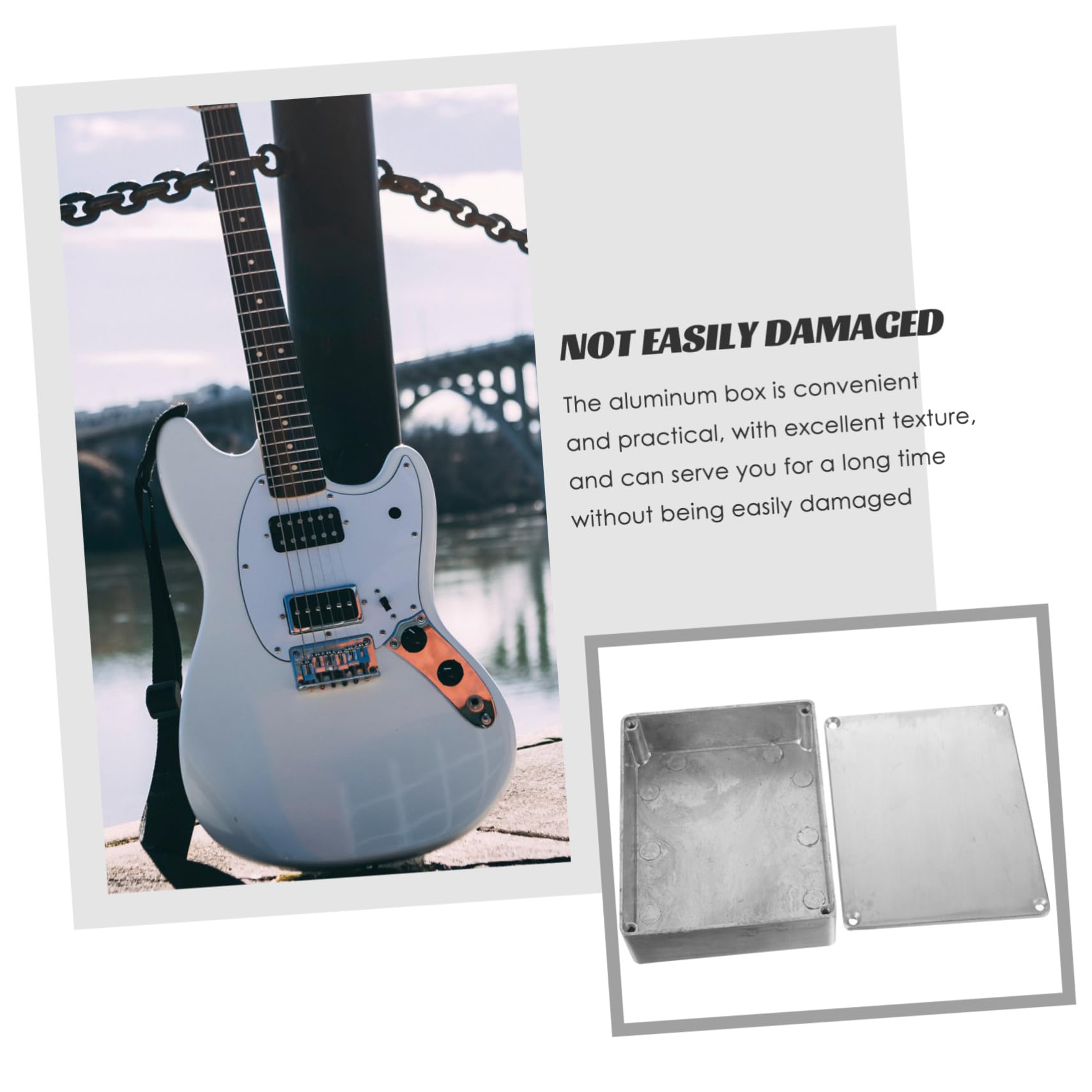 COSMEVIVI Metal Container Guitar Pedal Enclosures Aluminum Project Box for Guitar Effects