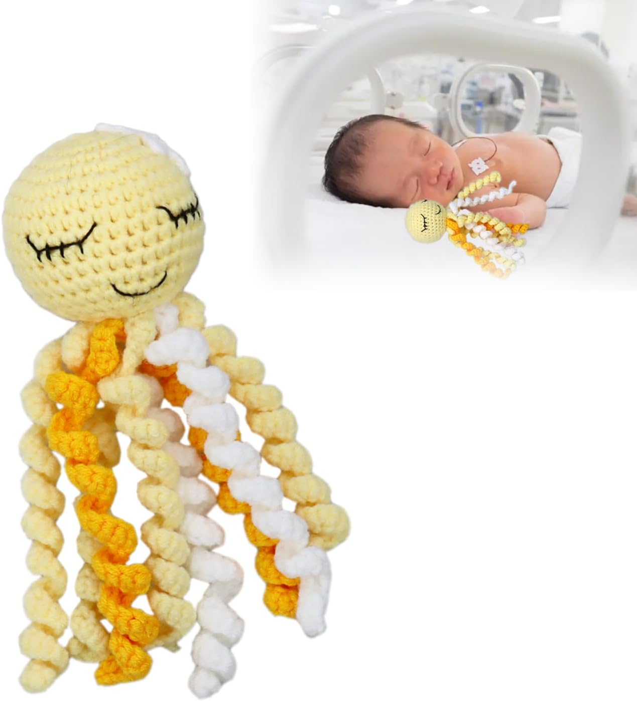 Crochet Octopus for Preemies Octopus for NICU Baby Scent Bonding Newborn Baby Gift
