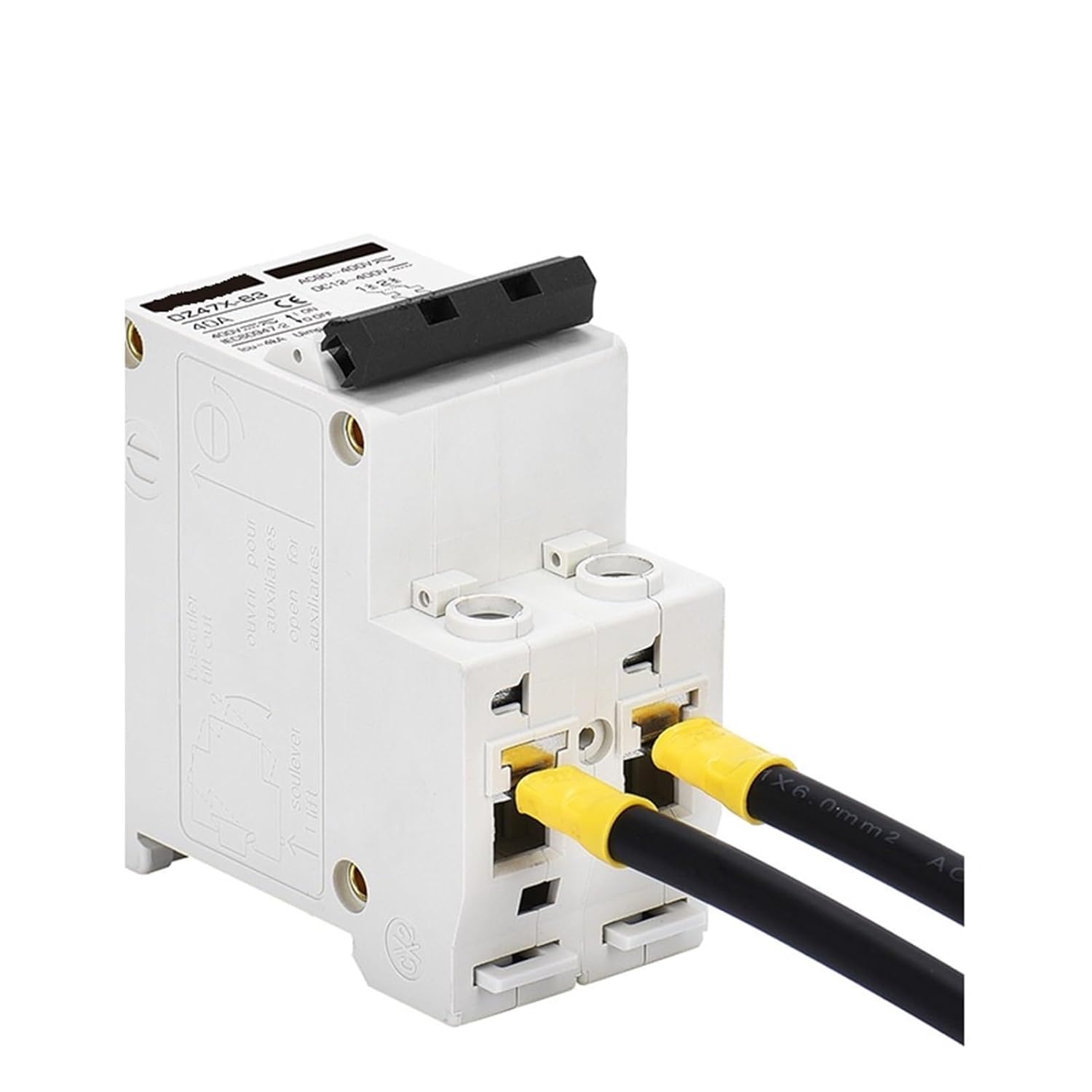 DC/AC Solar Miniature Circuit Breaker MCB AC90V-400V DC12V-400V 2P Battery Air Switch 15A 20A 30A 60A 100A 120A for Car Inverter(15A)