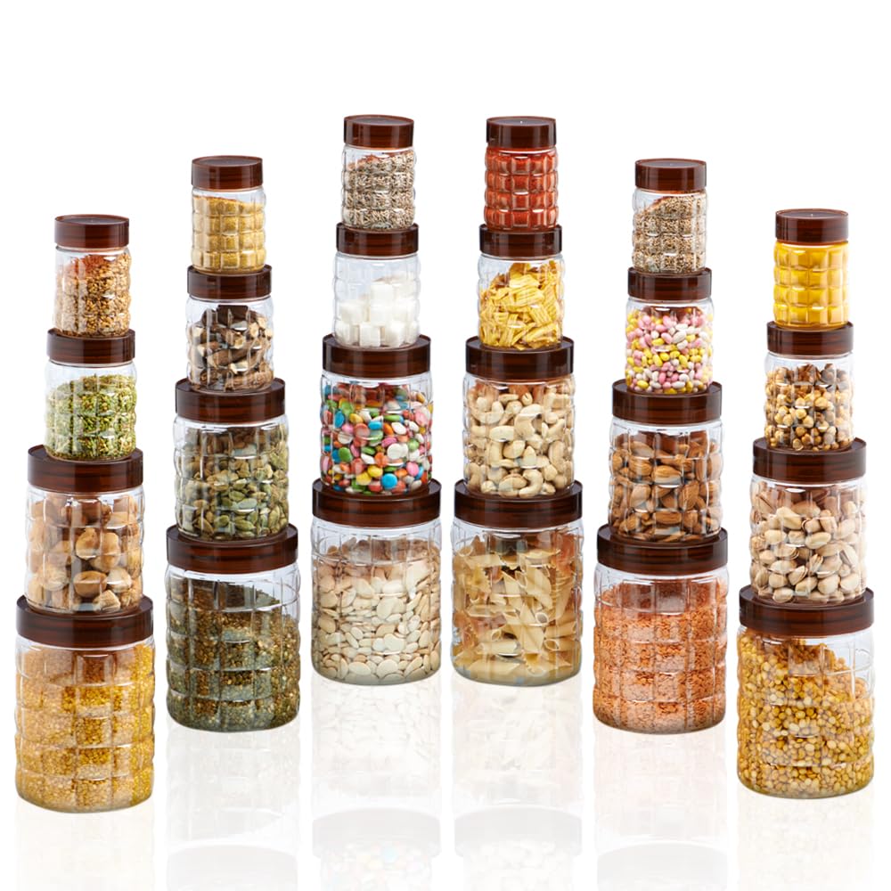 SCL Steelo Solitaire 24 Pcs Plastic Storage Container Set – kitchen container set of 24