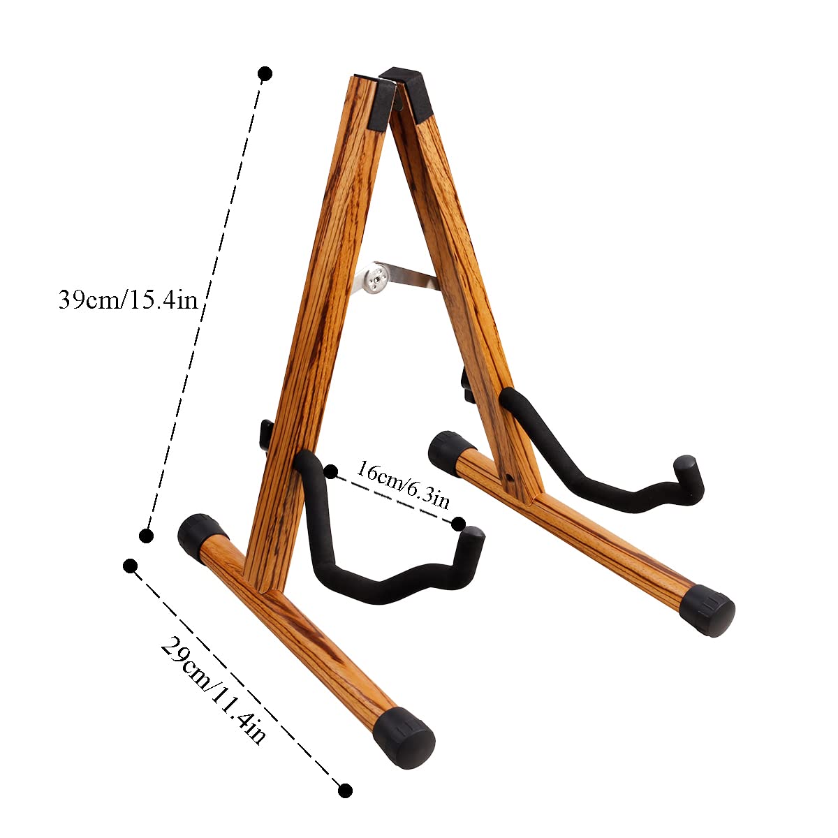 Support de guitare acoustique et électrique en bois zèbre, support pliable en A pour violoncelle, banjo classique