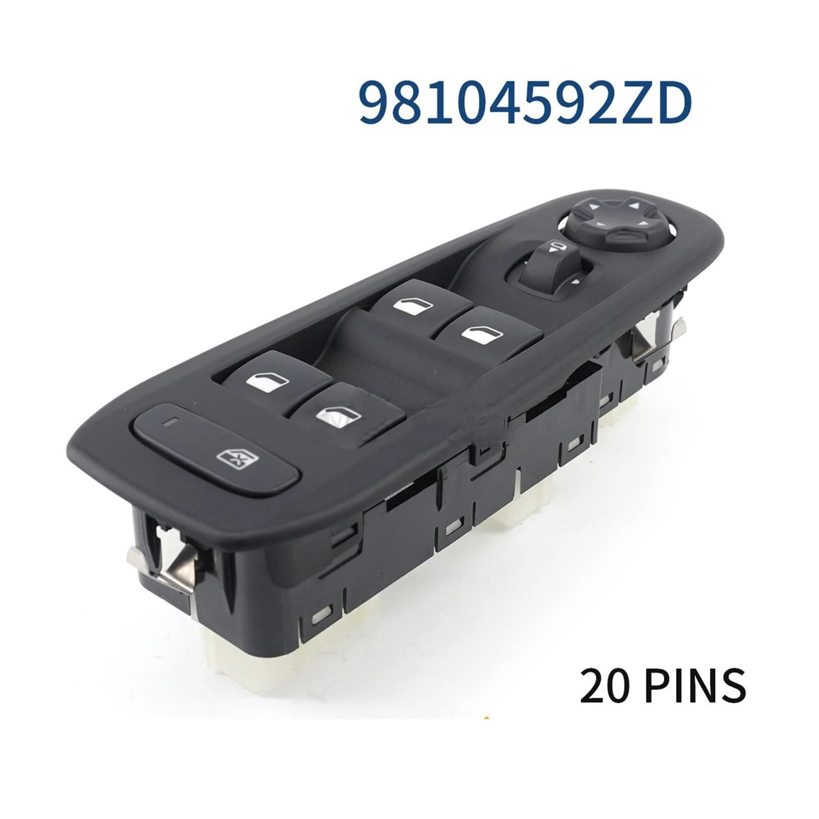 Interruttore Finestrino Anteriore Sinistro Per Peugeot 208, 308 T9, Citroen C4 Picasso - Ricambio 96788264ZD