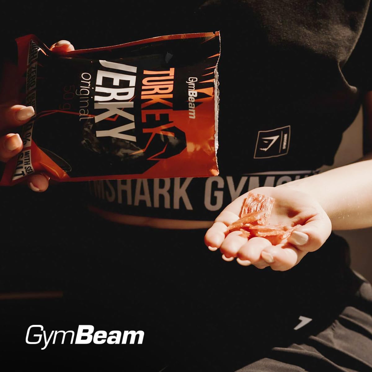 GymBeam Carne Secca di Tacchino, Turkey Jerky 50g, Snack Leggero e Ricco di Proteine, Carne di Tacchino di Alta Qualità, 38,4g di Proteine per Porzione, Gusto Eccezionale (50 g (5er pack)) - 5