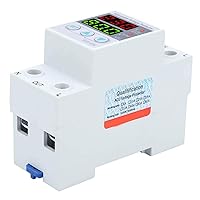 Vista 7 de ‑916 100‑130VAC Protector de voltaje ajustable sobre y bajo voltaje Protector de reinicio de retardo con consulta de fallas y función