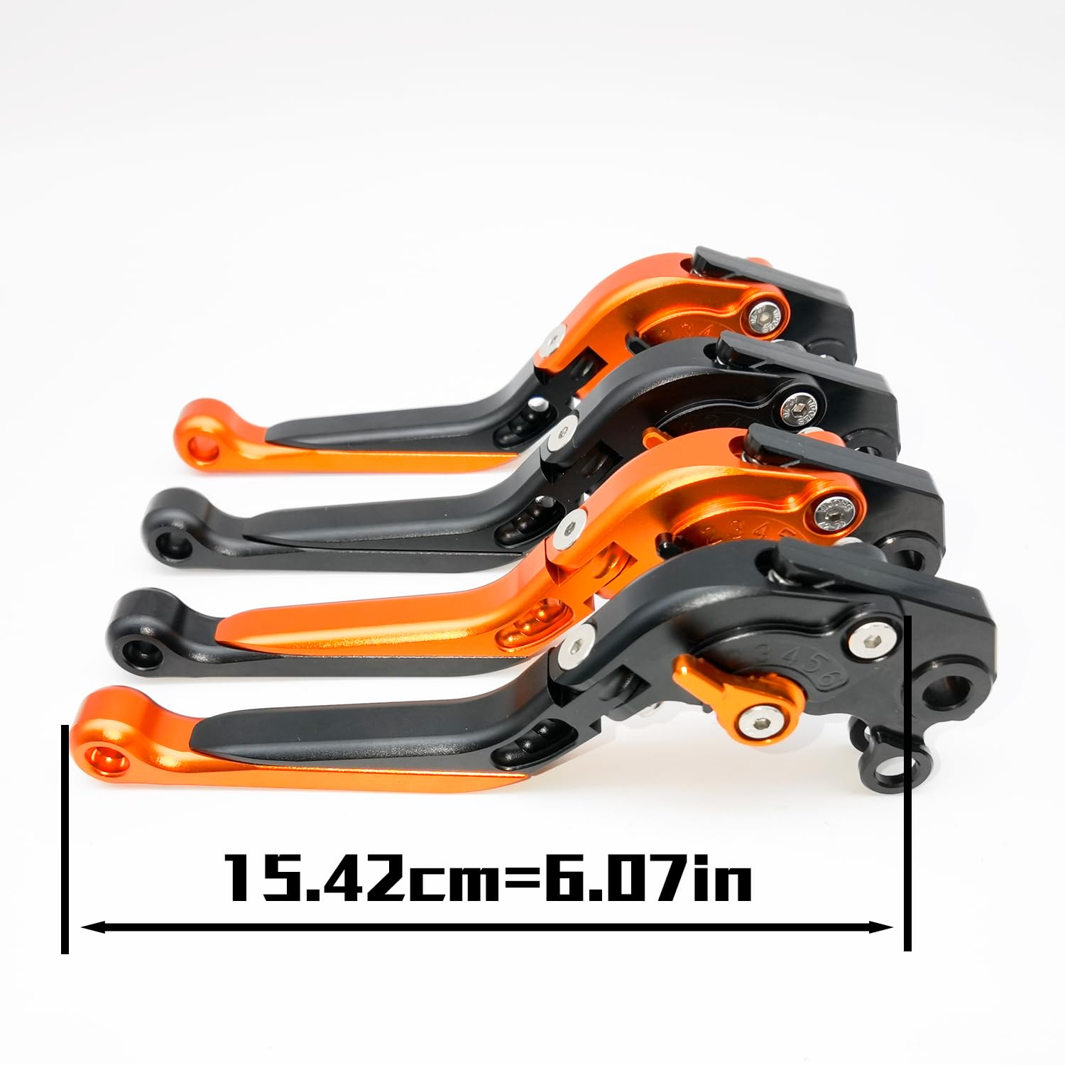Compatibile con KTM 990 SMR/SMT 2009-2013, leve del freno e della frizione, in alluminio CNC, estensibili, regolabili, accessori (nero, arancione, arancione)
