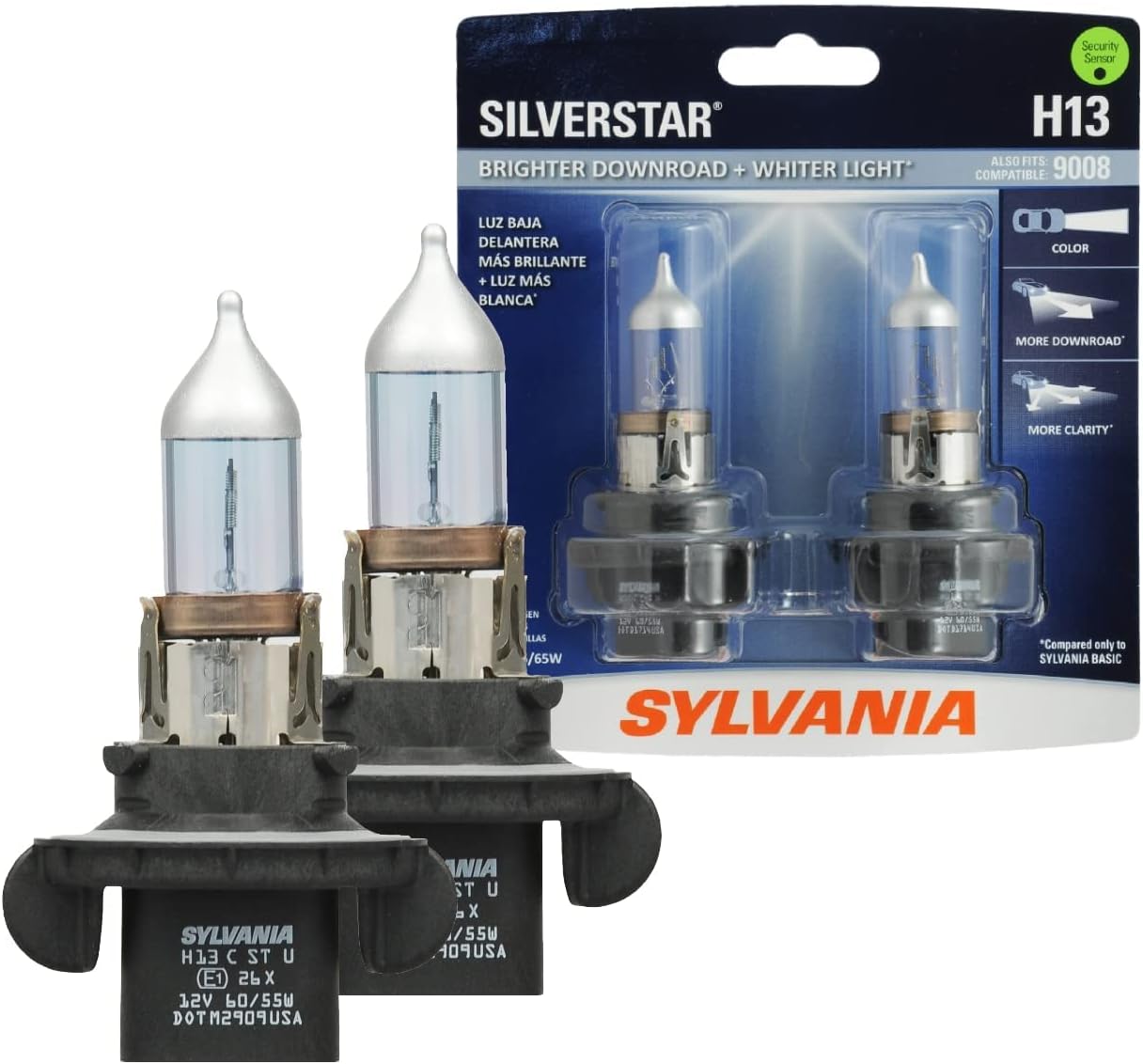 SYLVANIA H13 SilverStar halogen headlight bulbs (2-pack)