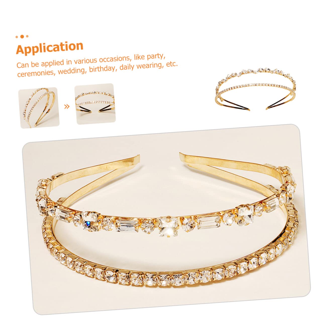 FRCOLOR 5stücke Cristall Haarband Für Frauen Elegantes Hochzeits-stirnband Mit Strasssteinen Für Feierlichkeiten Und Besondere Anlässe Hält Sicher Ohne Haarbeschädigung