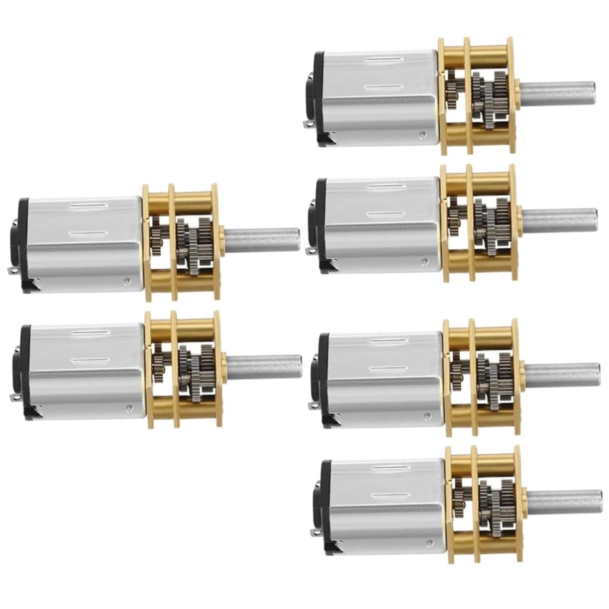 DOITOOL Dc Gear Reduction Motor 6 Pcs Mini Electric Motors 1.42X1.42X0.47In for Rc Cars Robots Diy Models and Electronic Projects with High Torque