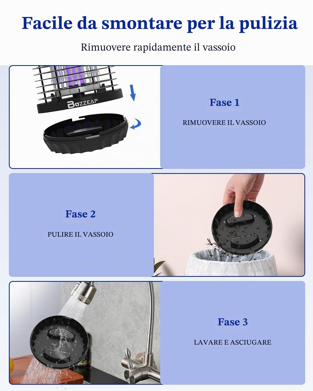 Lampada Antizanzare, 3800V UV Lampada Antizanzare Elettrica, IPX4 Impermeabile Lampada Antizanzare Da Esterno Per Interni ed Esterni, Contro Zanzare, Mosche e Insetti Volanti