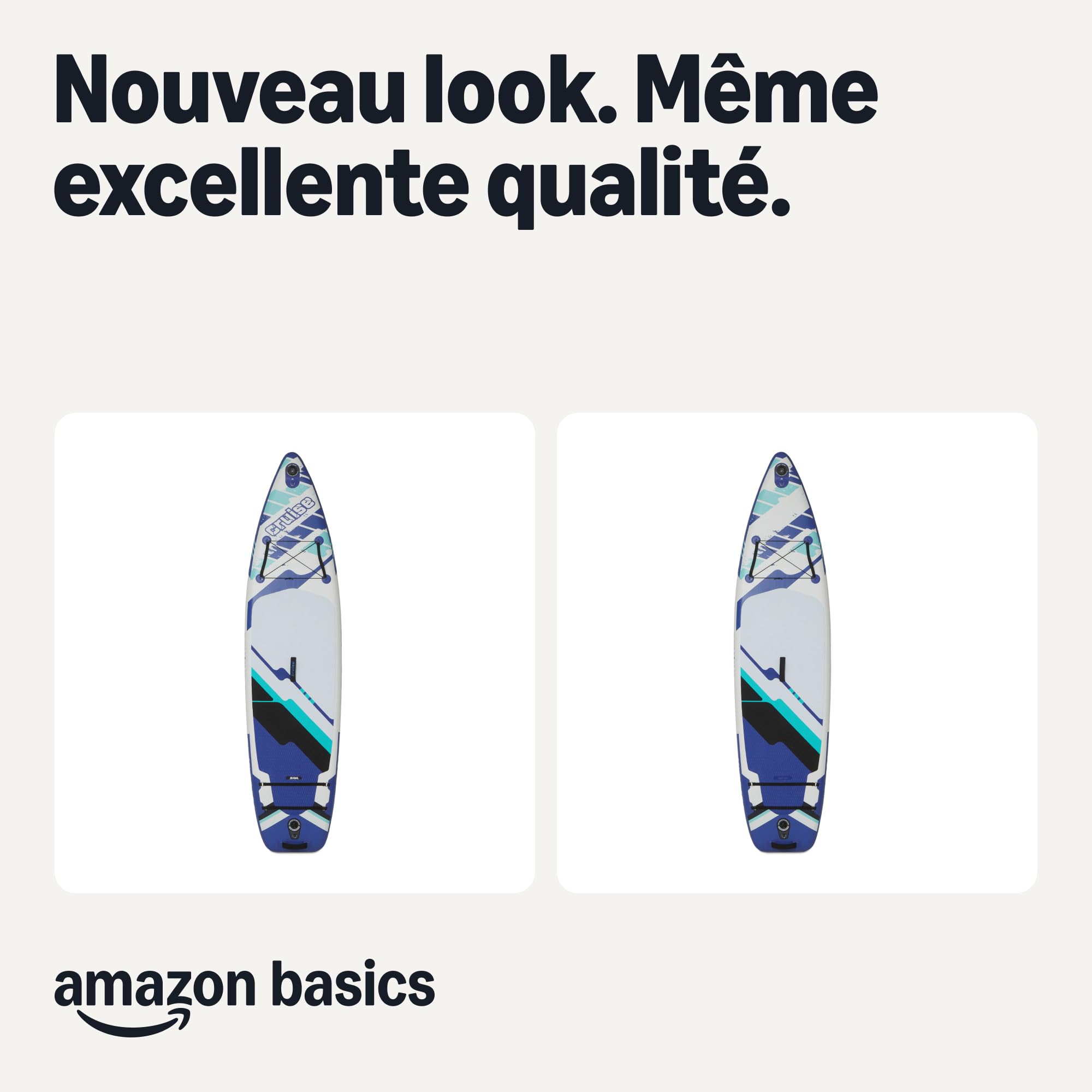 Amazon Basics Planche à pagaie avec kit d'accessoires Complet, 335 cm x 84 cm, Bleu