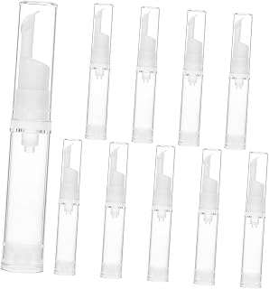 10ml Airless Makeup Bottles 10 Pack as Travel Pump Dispensers | Leak-proof, Reusable, Simple Storage, Delicate Appearance, Outdoor and Travel Use, Compact Carry Set