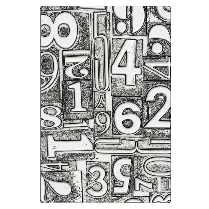 Sizzix Tim Holtz - Carpeta de grabado en relieve con textura 3D numerada grande/A5