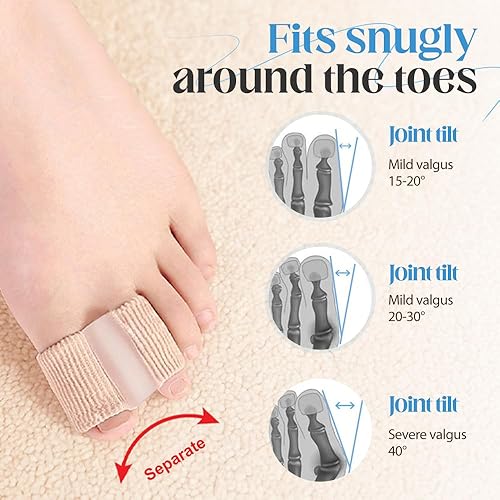 Miniatura 4 de Separadores de dedos para mujeres, 2025 mejorados, corrector de juanetes para mujeres, separadores de dedos de juanetes para dedos superpuestos para