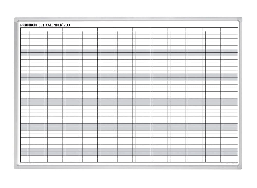 FRANKEN JK703 Over 12 Months Varnished Magnetic Write-On Dry Erase Aluminium Frame Wall Mounted Magnetic Board 90 x 60 cm