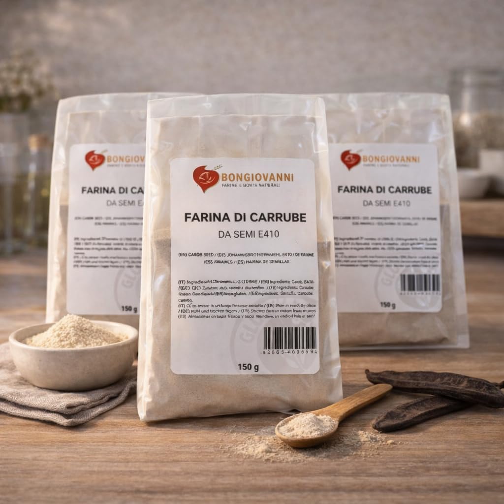Bongiovanni Bontà Naturali Farine de Graines de Caroube Sans Gluten 150 g