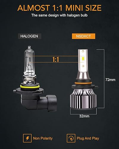 Miniatura 5 de NSDXCT Bombillas LED para faros delanteros Honda Odyssey (2005-2010) 9005HB3 de haz alto+bombillas LED de haz bajo 9006HB4+combo de luz antiniebla