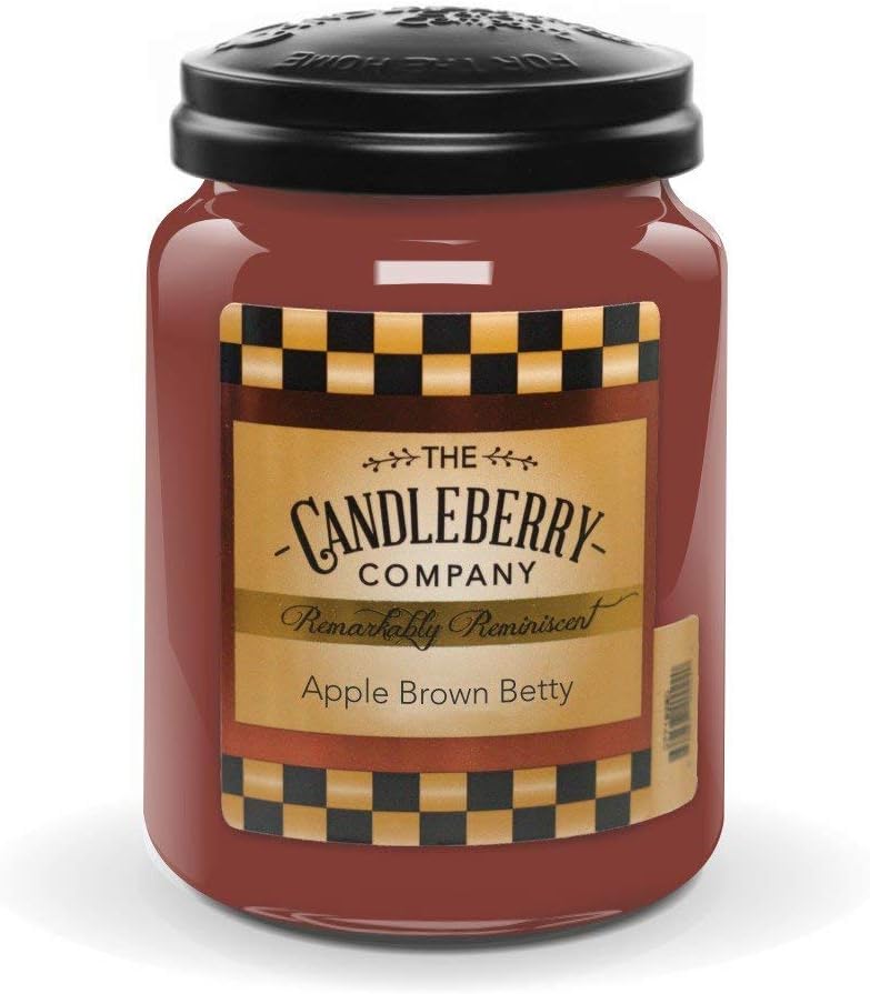 Candleberry Candles | Apple Brown Betty Candle | Best Candles on The Market | Hand Poured in The USA | Highly Scented & Long Lasting | Large Jar