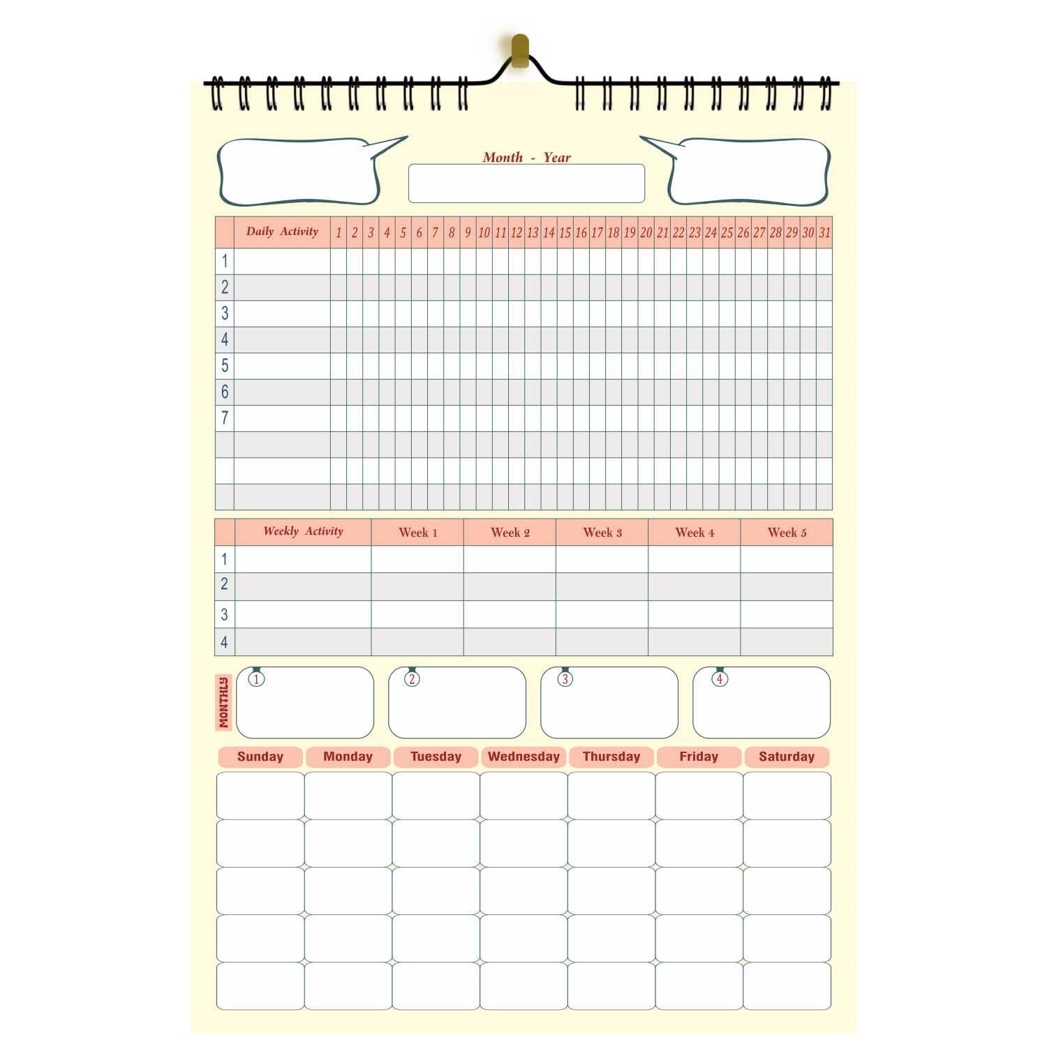 301 Yellow 14x20" Wall Habit Tracker Calendar | 12 Month Undated Daily | Weekly | Monthly Habit Planner Journal-image-25