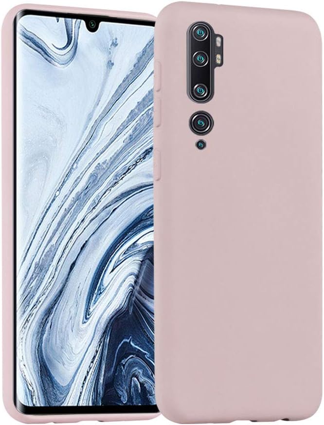 NFGMFMQSHDF XinYue - Case for Xiaomi Mi Note 10 / Note 10 Pro, Liquid Silicone Gel Rubber Shockproof Case, 3 Layer Structure Premium Silicone Full Body Protection Case-Pink