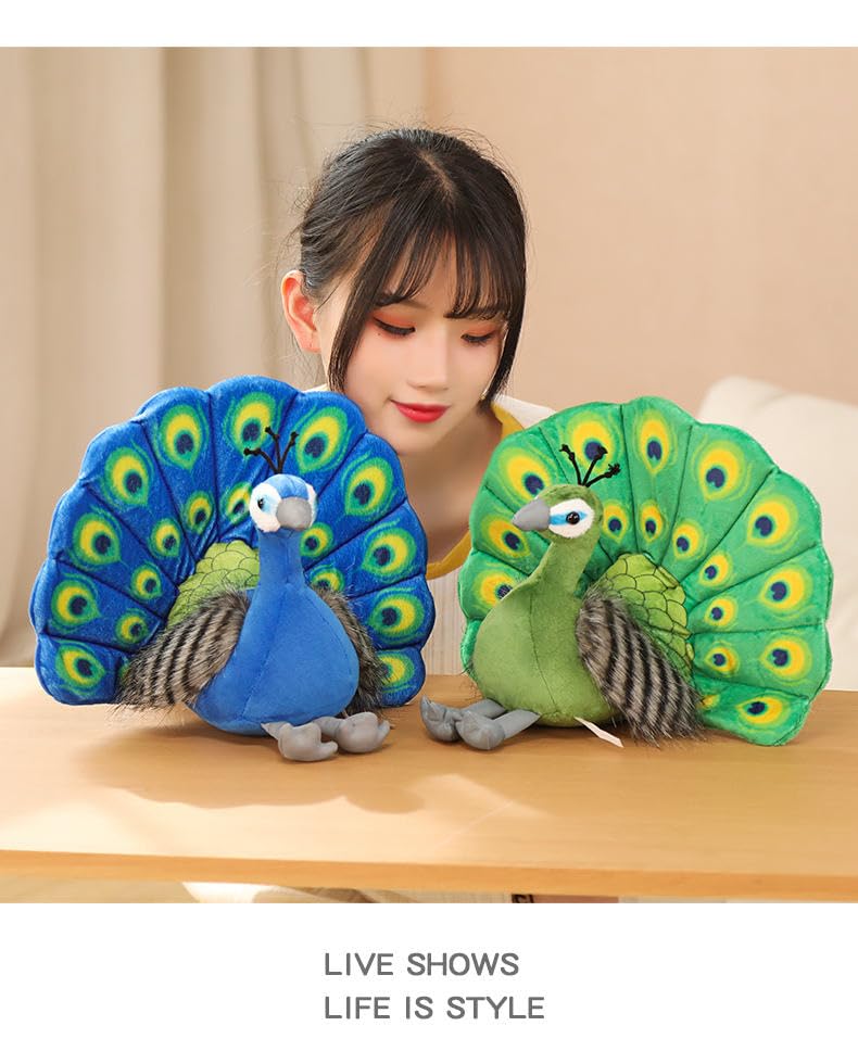 Image of RVA Beautiful Peacock Bird Soft Stuffed Plush Toy for Kids 30 Cm Toy | Huggable & Cuddly | Home Decor Gift for Kids, Girls, Boys for Birthday, Valentine's Day (Multi Pack of 2)