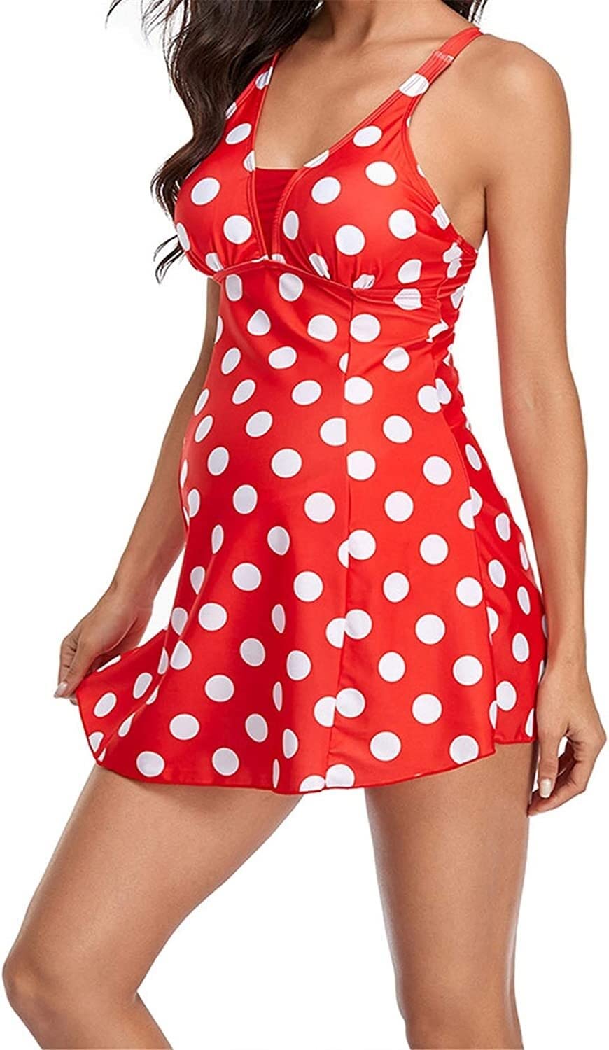 Bikini w stylu vintage, damskie stroje kąpielowe, damskie 2-częściowy strój kąpielowy strój kąpielowy letni kostium kąpielowy regulowane ramiączka góra wysoka talia dół do pływania kostiumy kąpielowe