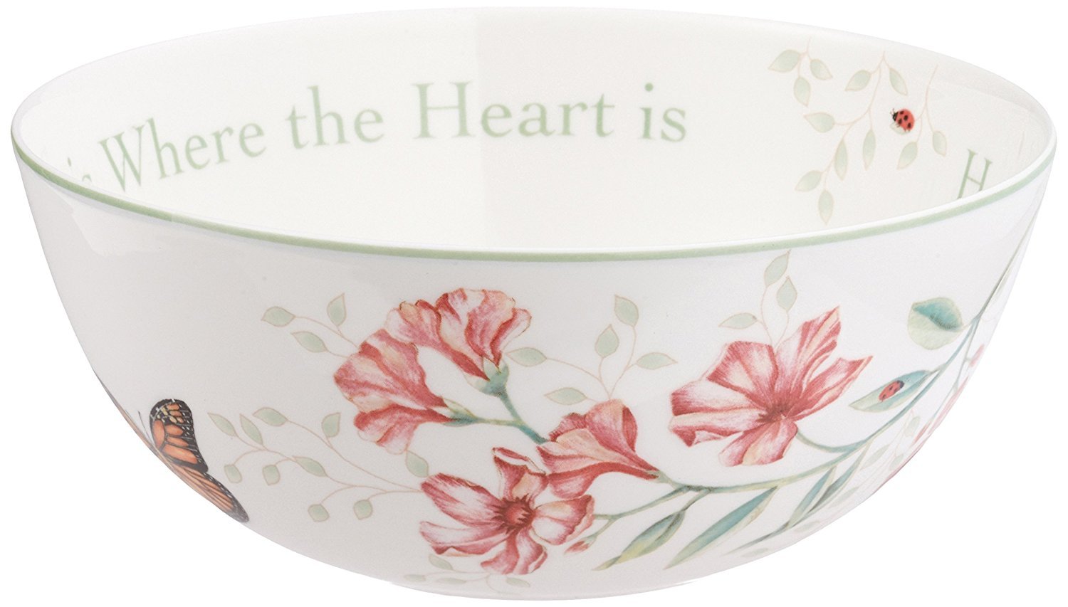 Lenox Butterfly Meadow Home is Where The Heart is Serving Bowl