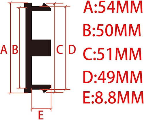 Miniatura 3 de 4 tapas de cubo central de rueda de 2.126 in de diámetro, 6 clips para vehículo de automóvil (negro)