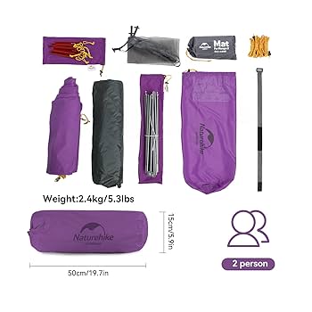Naturehike Mongar 2 テント 紫 Naturehike Mongar 2 テント 紫 - メルカリ