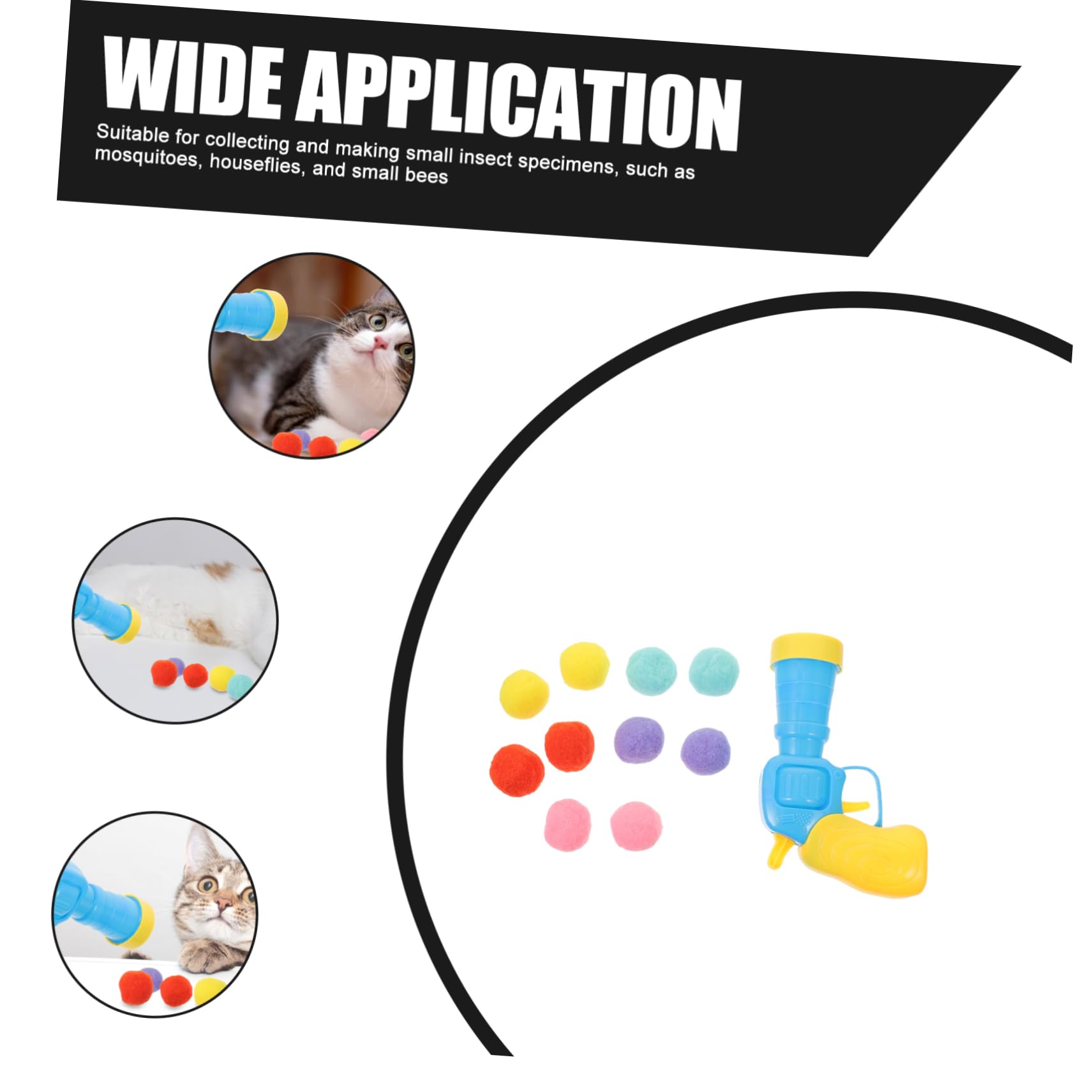 Totority 1Set Interactive Cat Ball Launcher Launcher Balls Durable Lightweight Fetch for Cats Engaging Pet Chasing Activity for Indoor Play