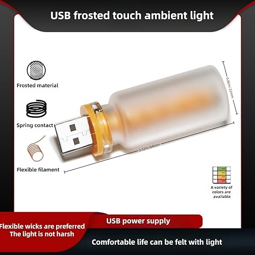 Miniatura 6 de Lámpara retro para automóvil, ajuste táctil, luces LED USB para automóvil, lámparas de noche automotrices USB enchufables, luz ambiental enchufable,