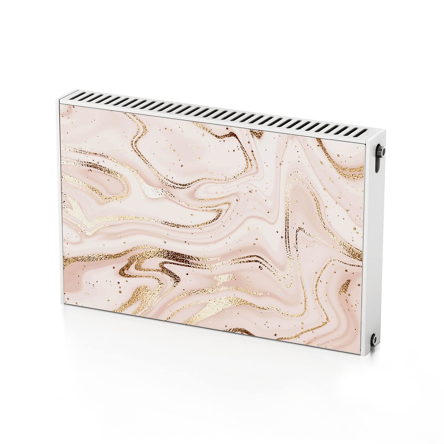 Autocollant de radiateur magnétique 90x60 cm au motif d'abstraction rose doré Coloray