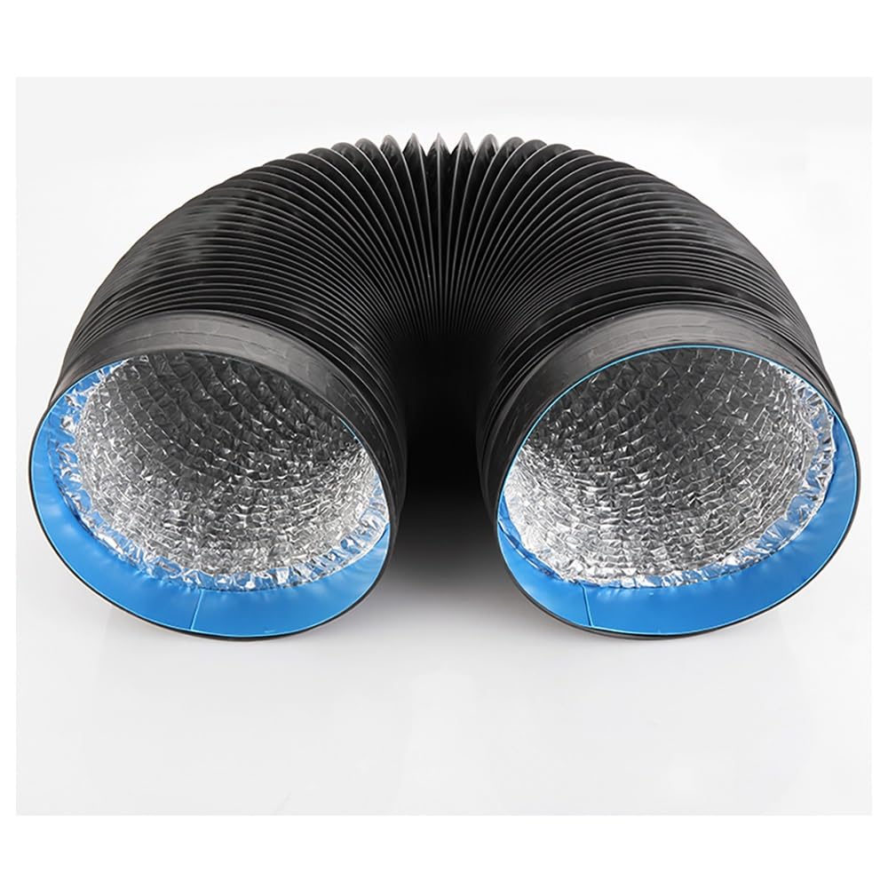 Zhaoqian One Color 1Pc Flexible Aluminum Foil Exhaust Pipe - 150Mm Id, 1.5-6M Length, Black Pvc Ventilation Hose For Hvac, Kitchen, Bathroom(4M)