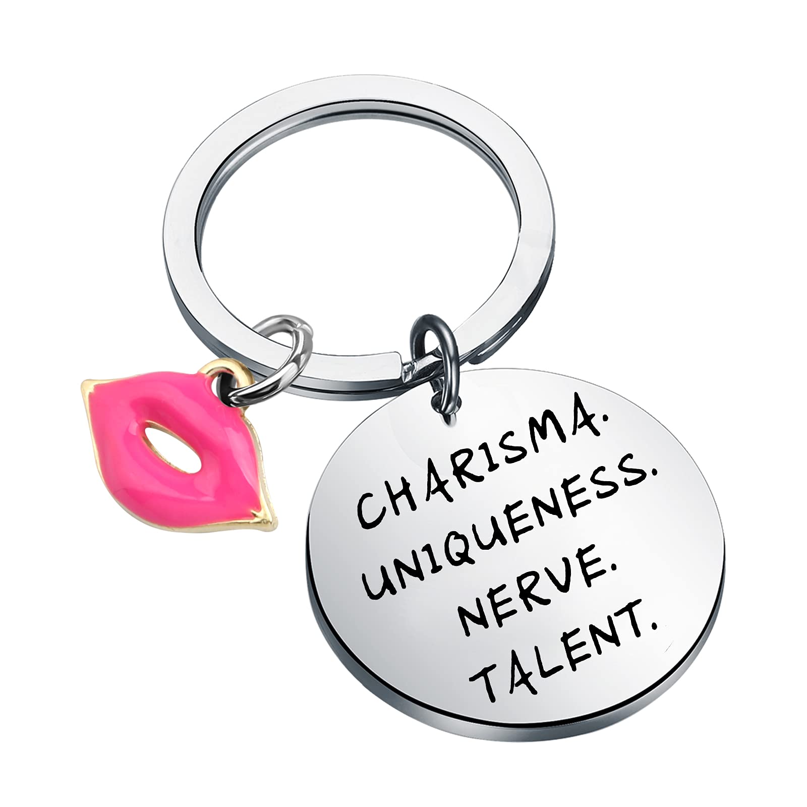 CENWA Drag Race Inspired Jewelry Charisma, Uniqueness, Nerve, Talent Keychain
