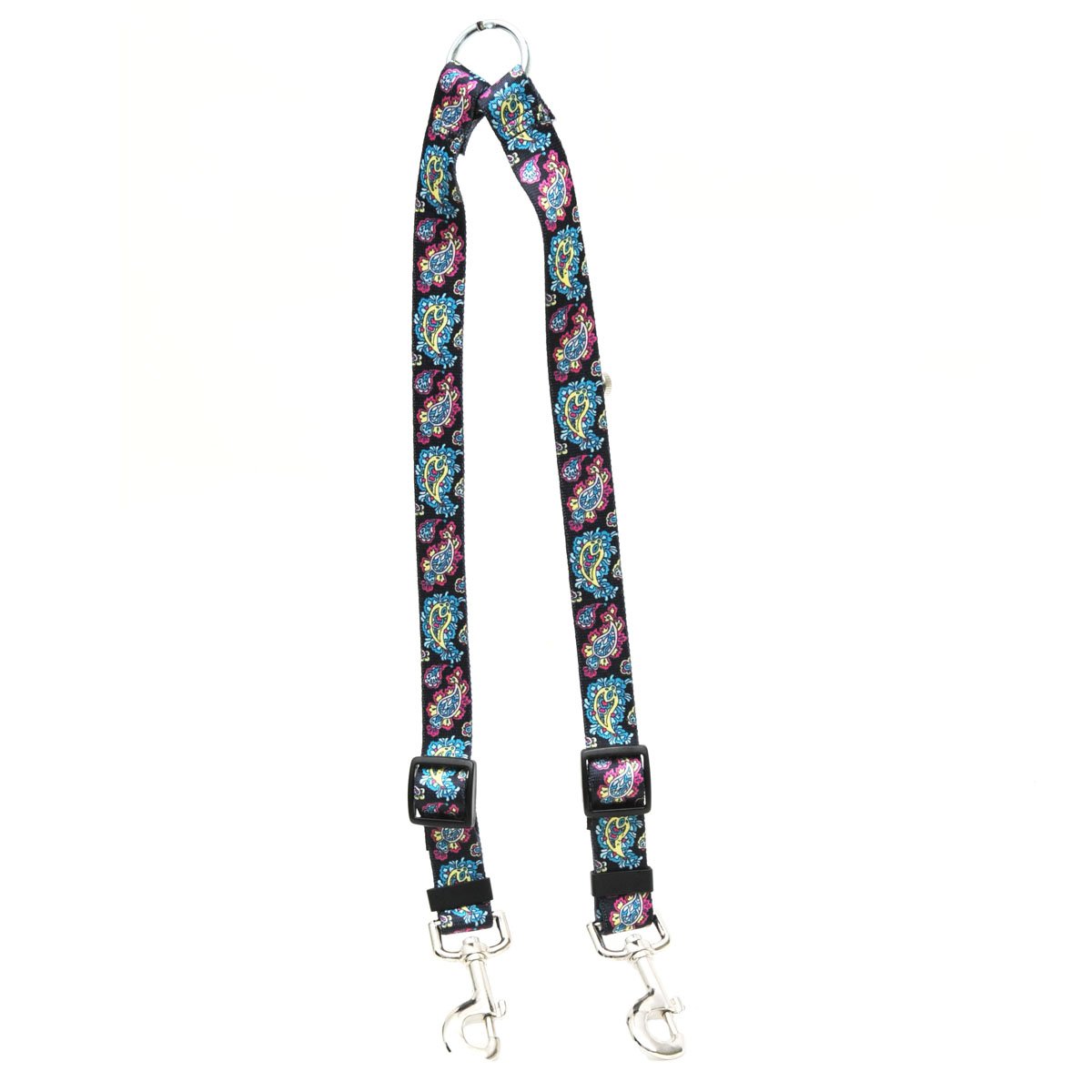Yellow Dog Design Black Paisley Coupler Dog Leash 1