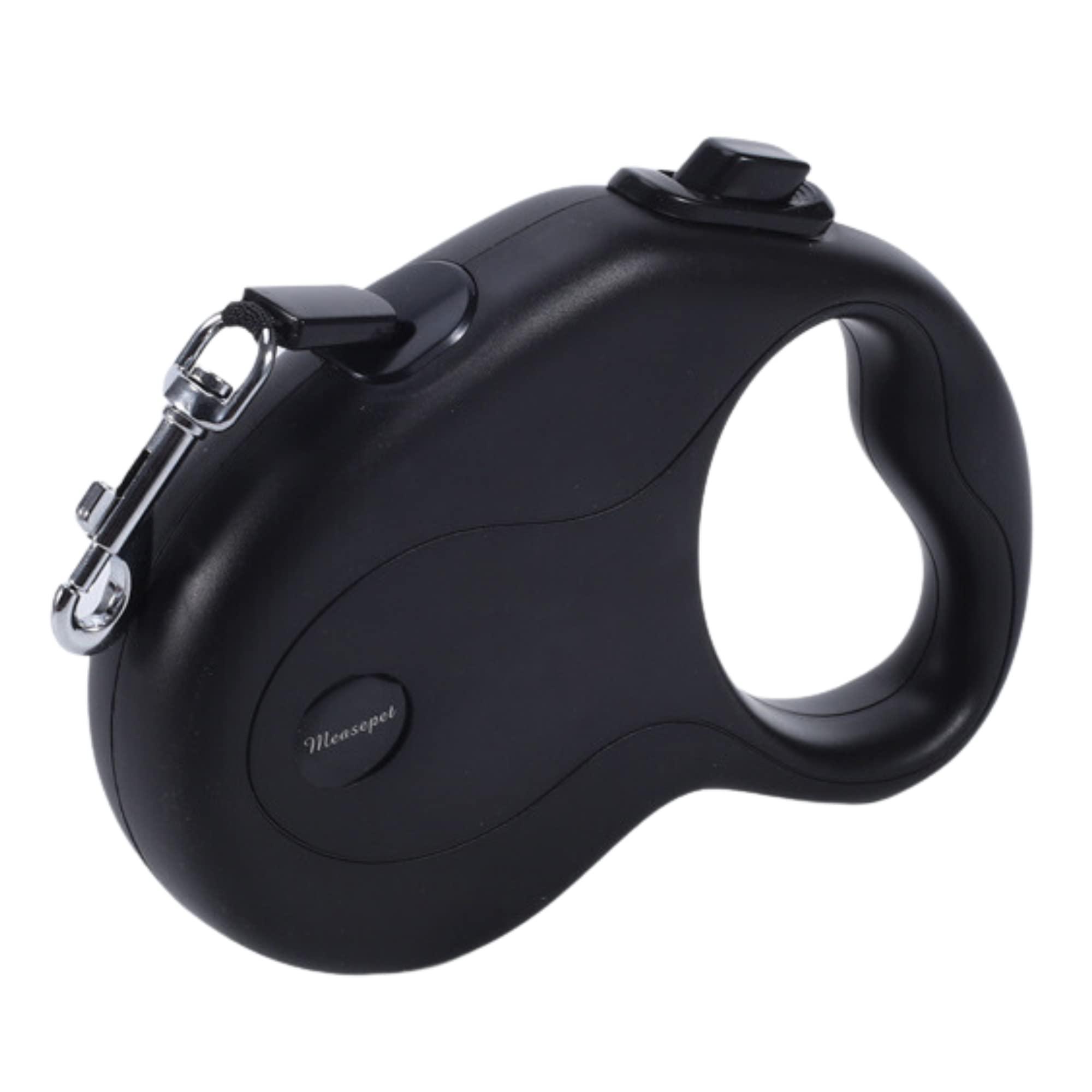 YOUSTYLO - YOU ARE PRIORITY Retractable Dog Leash, 360° Walking Leash With 16Feet Strong Nylon Tape/Anti-Slip Handle/One-Handed Brake-Pause Lock For Dogs/Cat/Pets Up To 44Lbs/20Kg (Black, 5M)