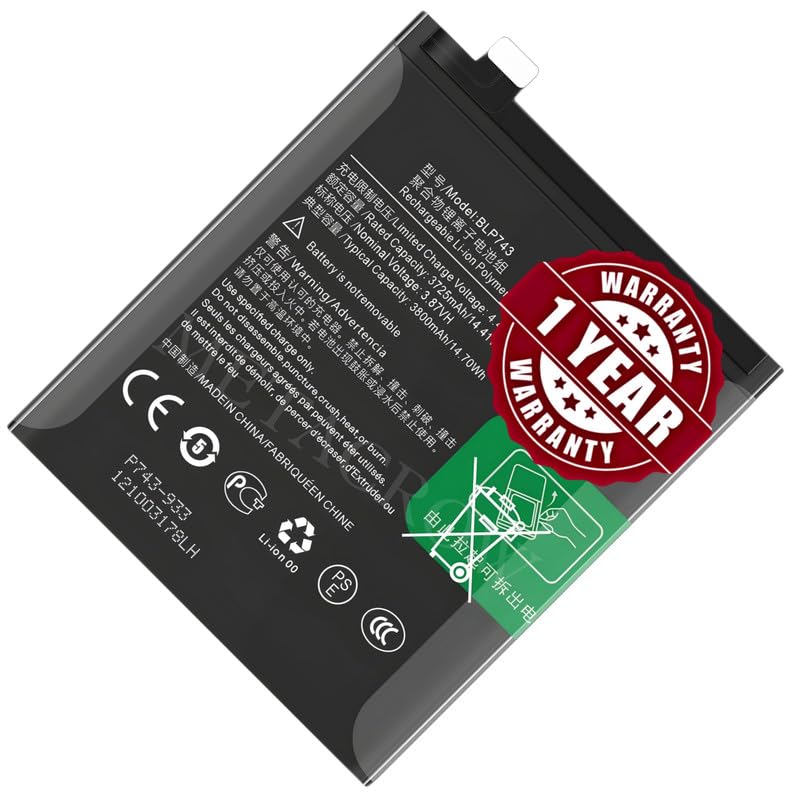 Image of Original BLP743 Battery Compatible for OnePlus 7T (HD1900, HD1901, HD1903, HD1905, HD1907) - (3800mAh) - 1 Year Warranty JK10