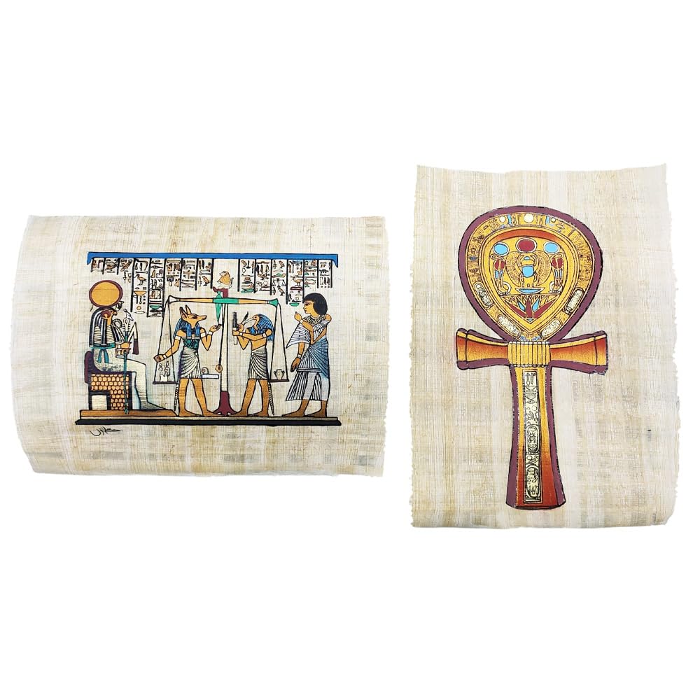 Papiros egipcios de colección para regalar: mitología original pintada sobre papiro real 4