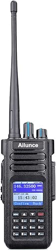 Radio HD1 DMR de doble banda, radio digital analógica impermeable IP67, 3000 canales 200000 contactos, compatible con radios de mano de largo