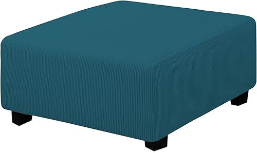 Miniatura 104 de Easy-Going Funda Elástica para Otomana Longitud 20-30 pulgadas Taburete de Almacenamiento Plegable Protector de Muebles Funda Rectangular Suave con